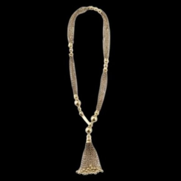 Stella & Dot RETIRED Bianca Tassel Lariat Necklace N277G - LNC - Picture 3 of 10